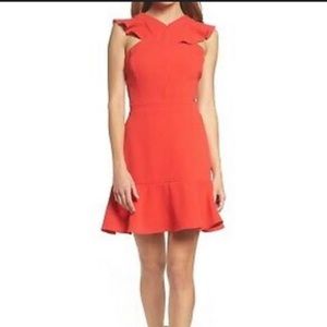Adelyn Rae red ruffle dress